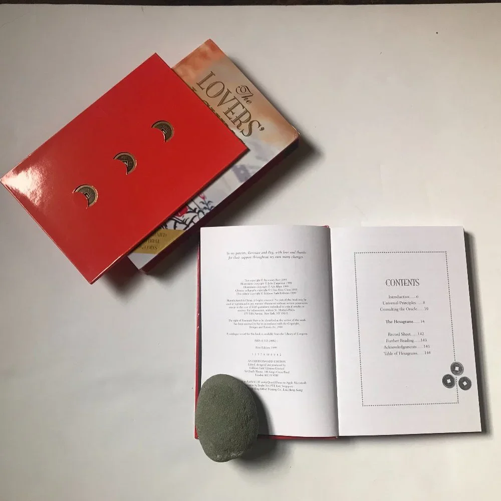 The Lovers' I-Ching by Rosemary Burr, Incl. Illustrated Book & 3 Casting Coins